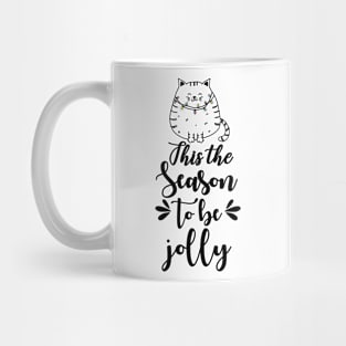 Christmas quotes with cute cat design Mug